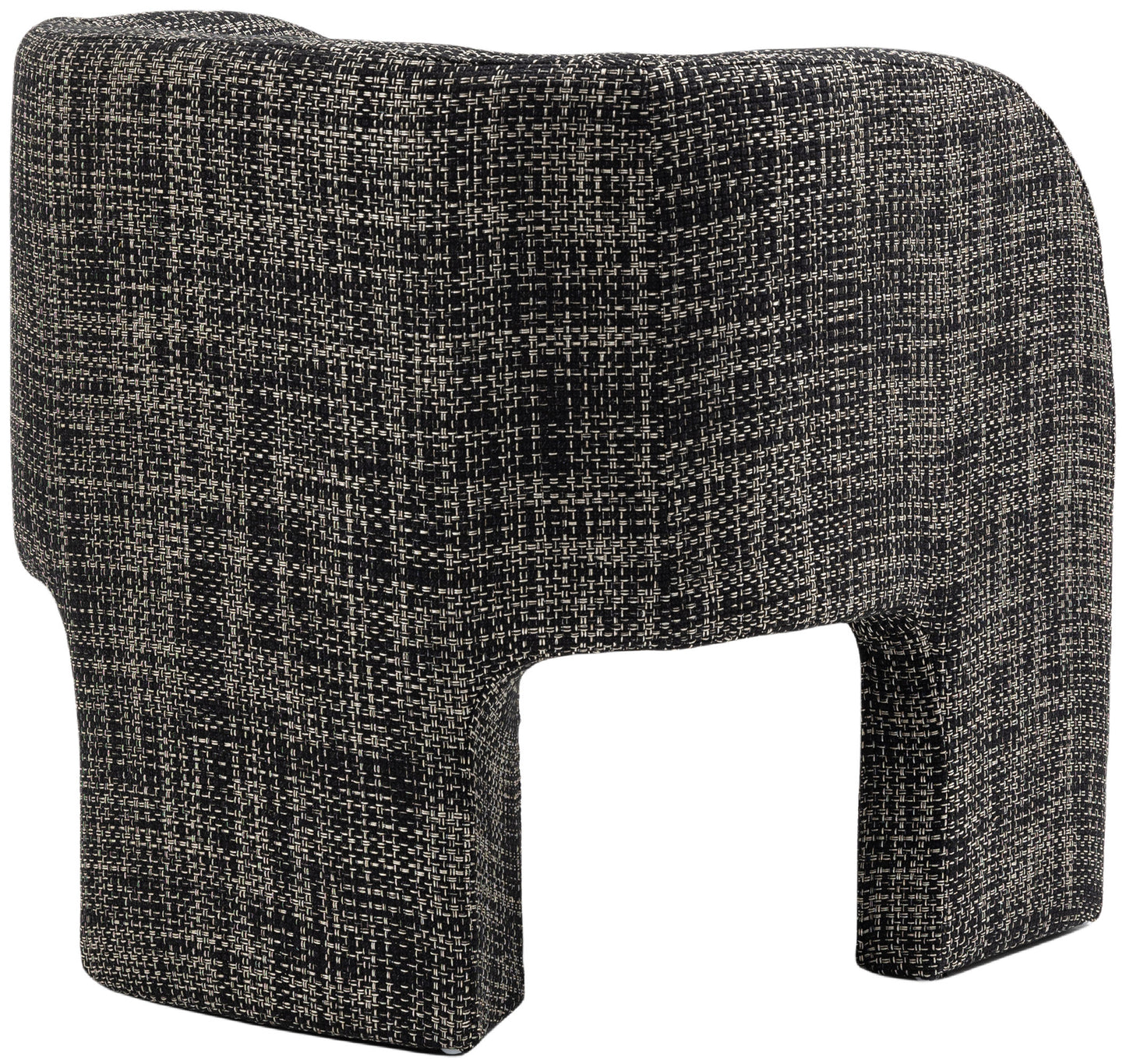 hyde black weaved polyester fabric accent chair black