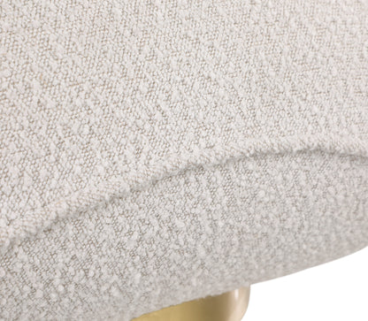 Casa Cream Boucle Fabric Swivel Accent Chair Cream