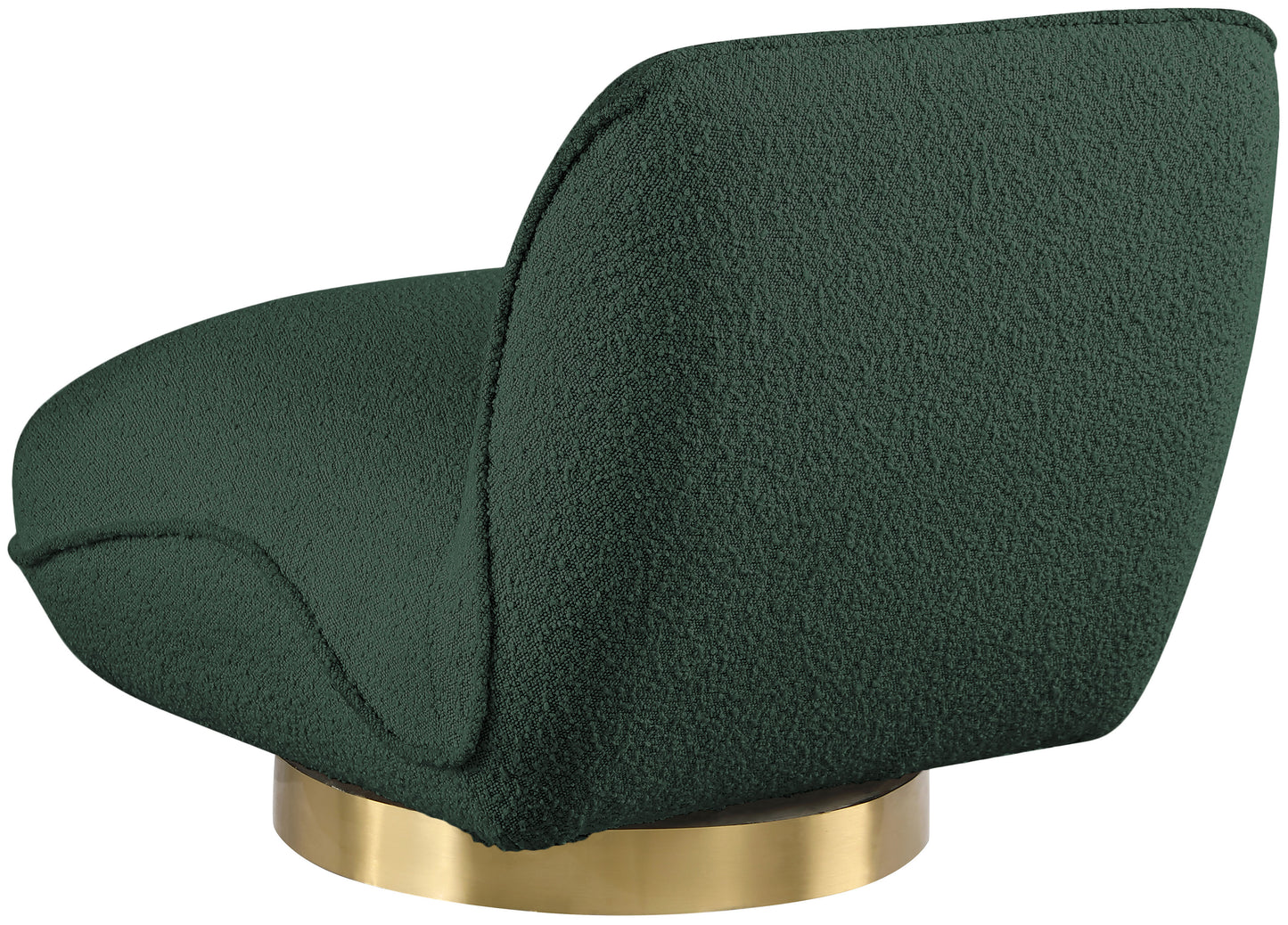 casa green boucle fabric swivel accent chair green