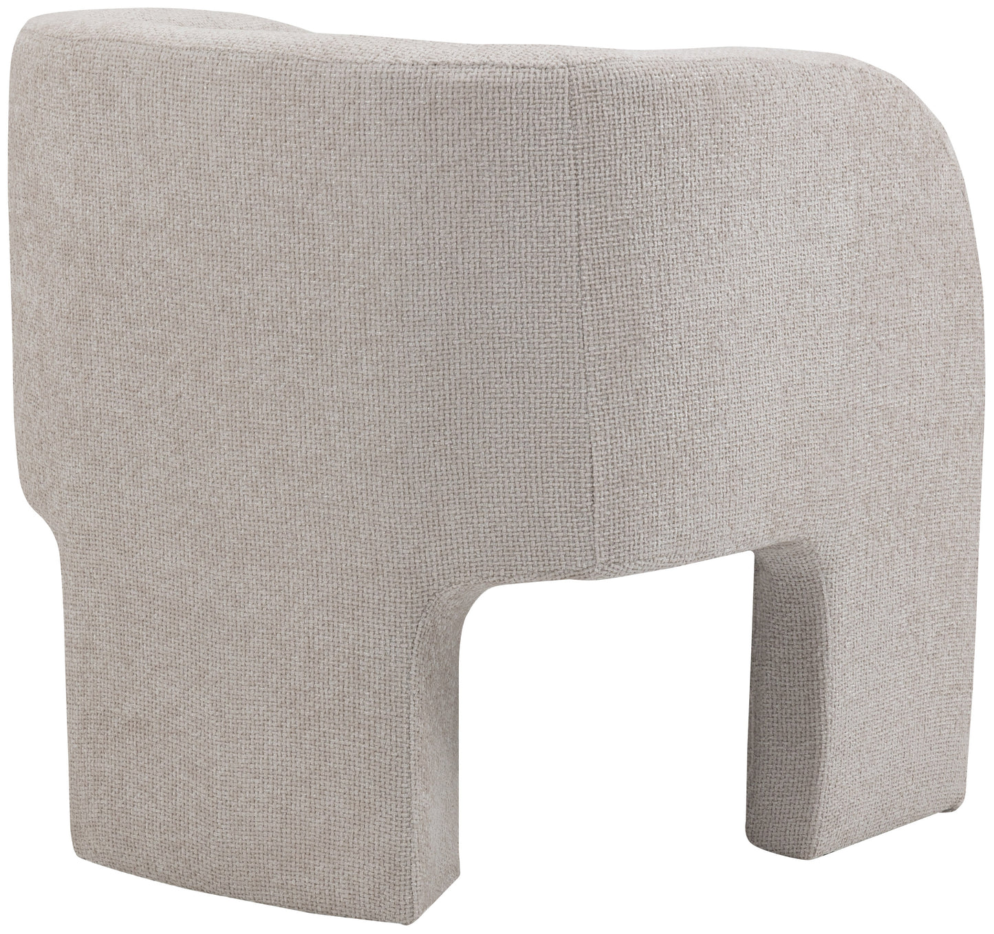 hyde cream chenille fabric accent chair cream