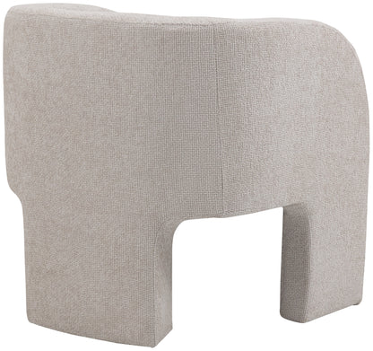 Hyde Cream Chenille Fabric Accent Chair Cream