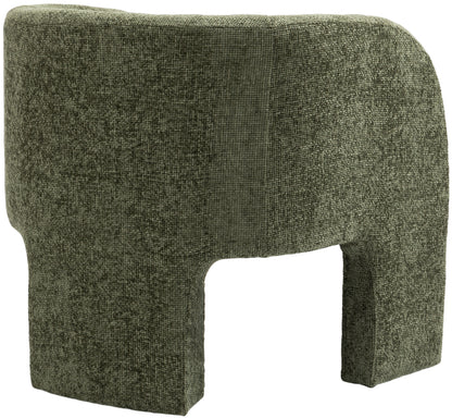 Hyde Green Chenille Fabric Accent Chair Green