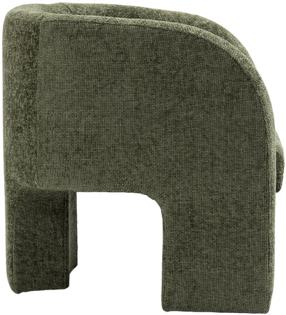 Hyde Green Chenille Fabric Accent Chair Green