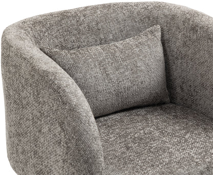 Hyde Grey Chenille Fabric Accent Chair Grey