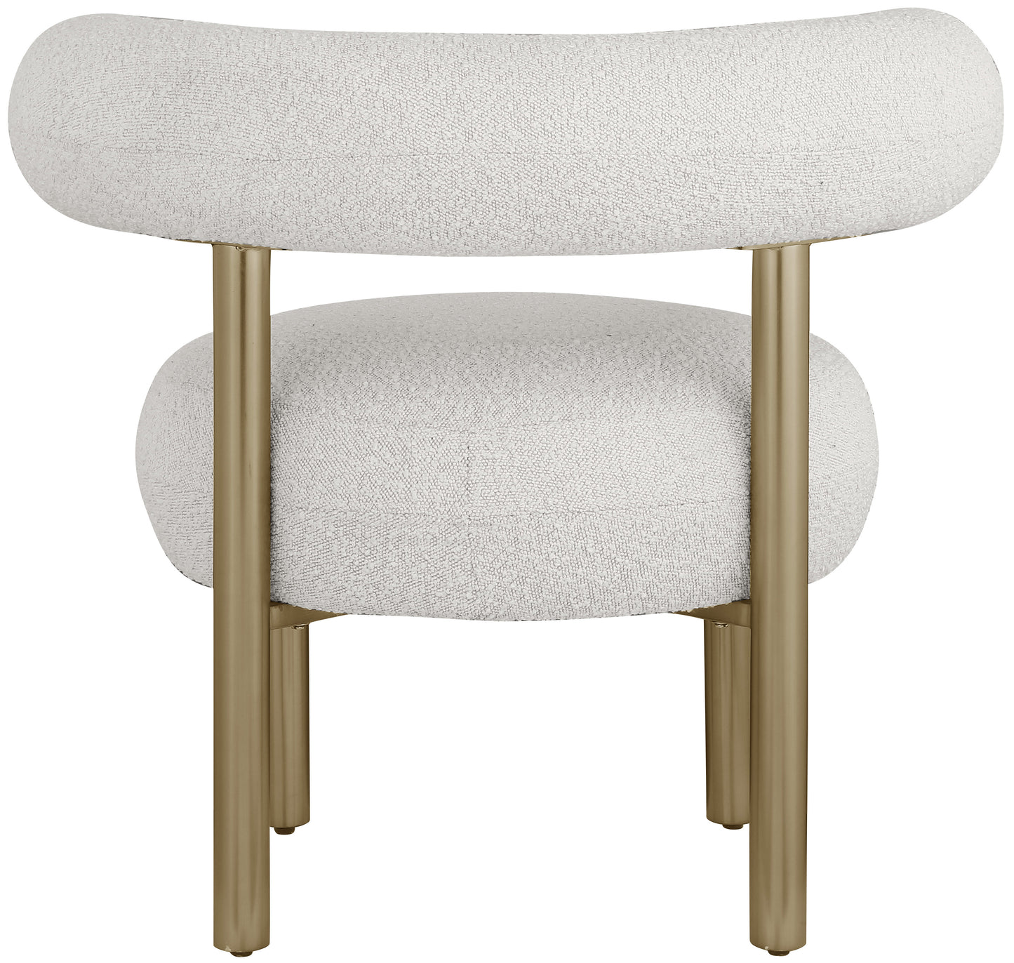 swoon cream boucle fabric accent chair