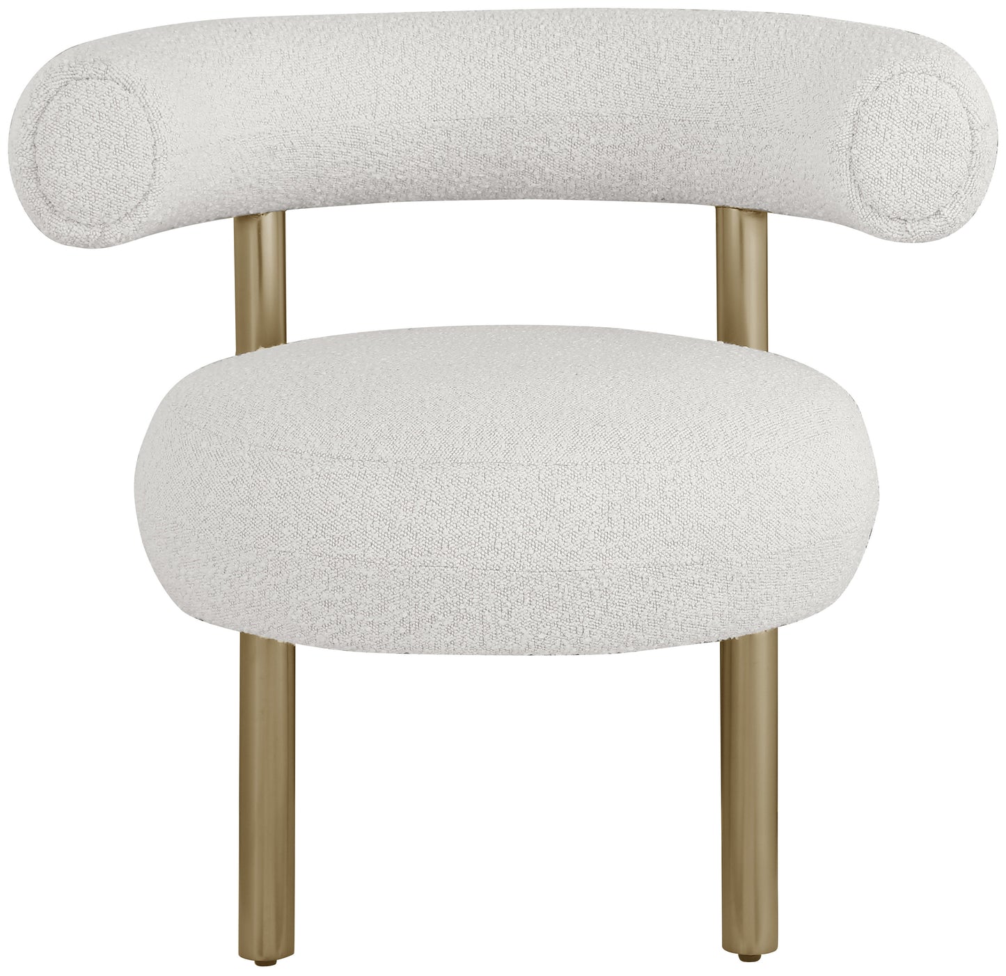 swoon cream boucle fabric accent chair