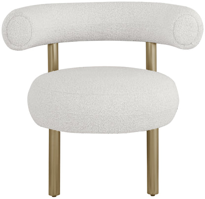 Swoon Cream Boucle Fabric Accent Chair