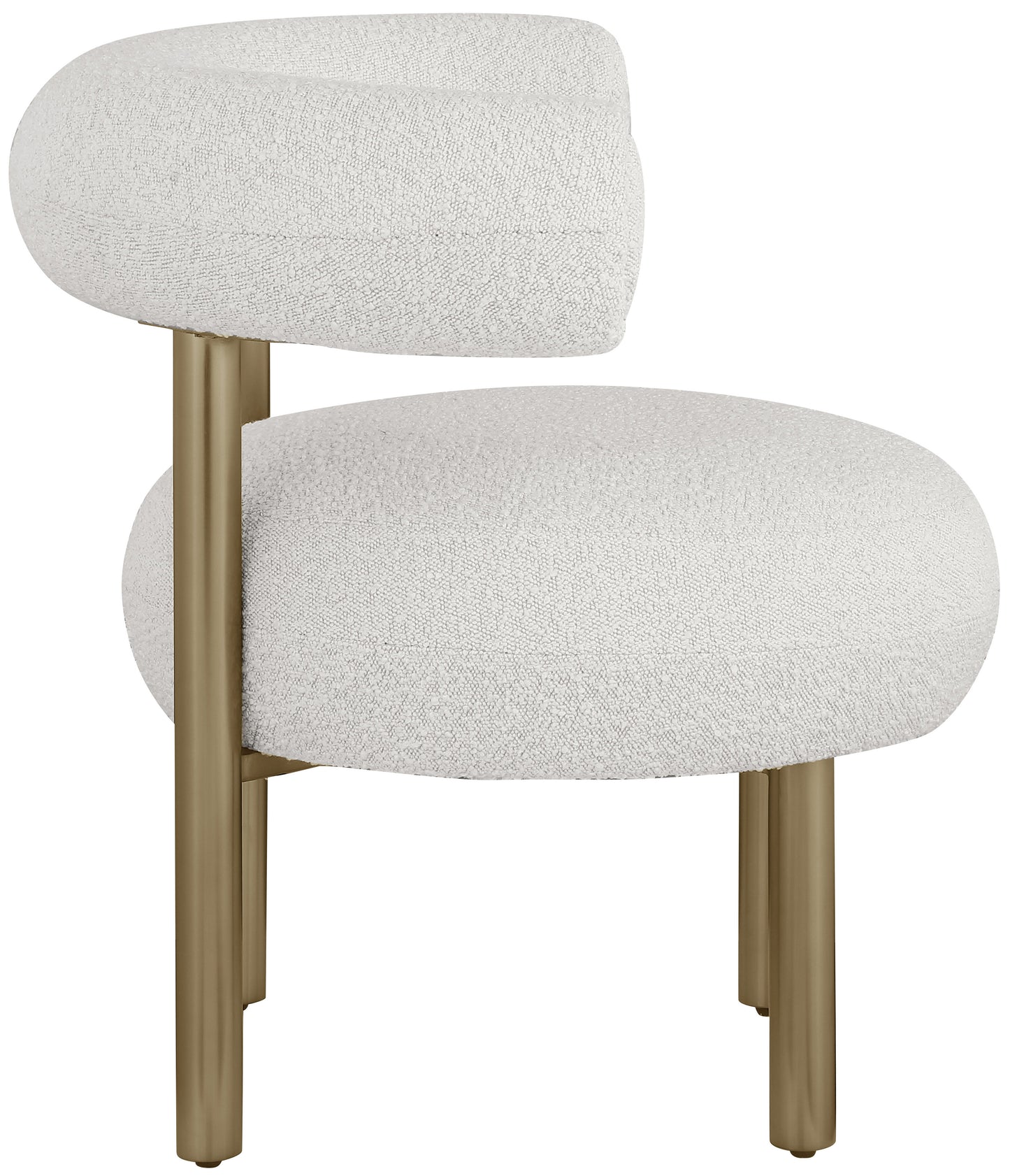 poppy cream boucle fabric accent chair cream