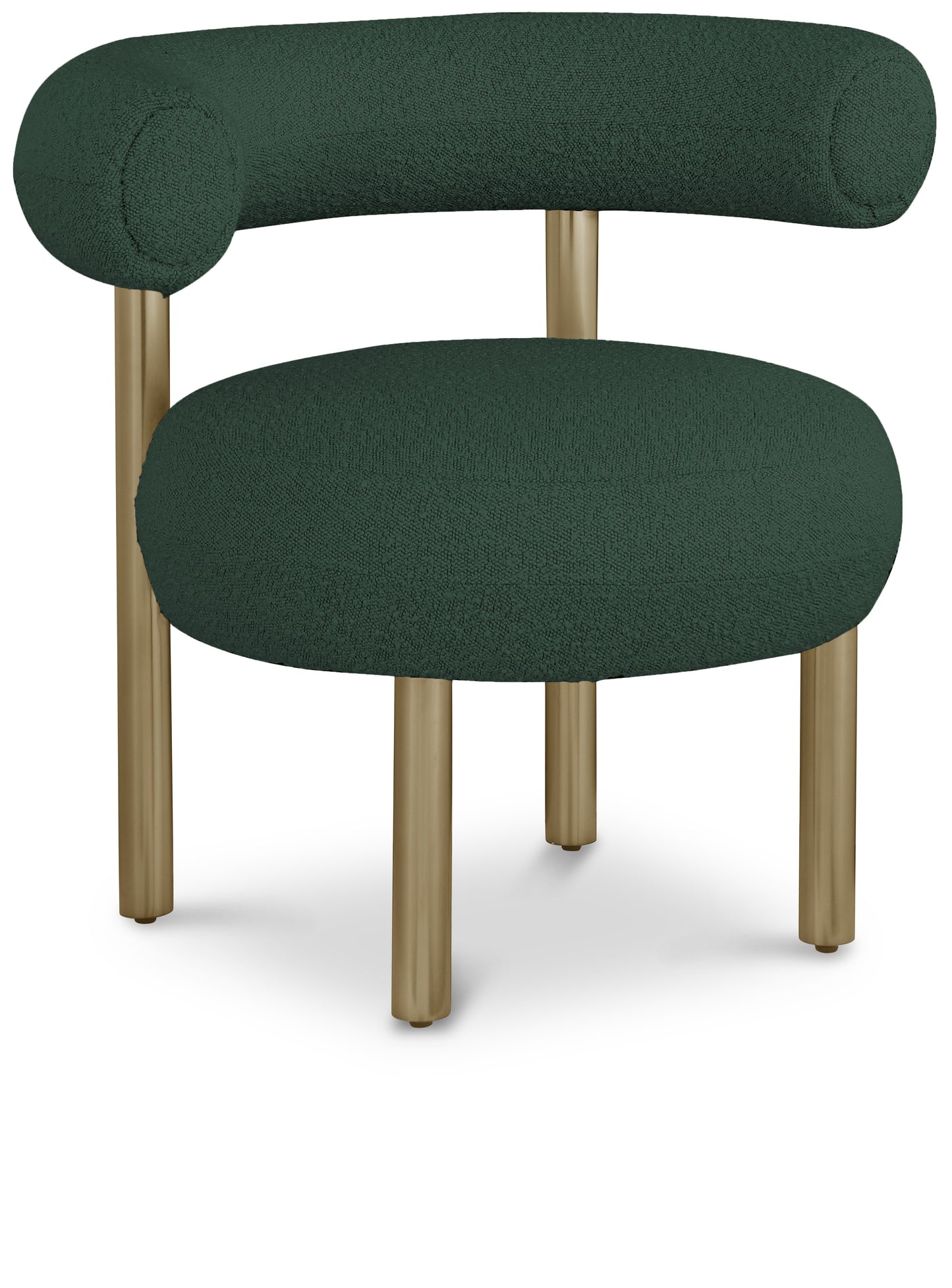 swoon green boucle fabric accent chair