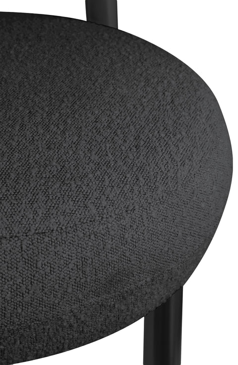 Selene Black Boucle Fabric Upholstered Accent Chair, 1 Piece
