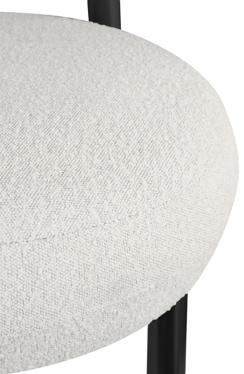 Selene Cream Boucle Fabric Upholstered Accent Chair, 1 Piece