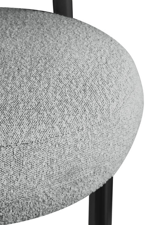 Selene Grey Boucle Fabric Upholstered Accent Chair, 1 Piece