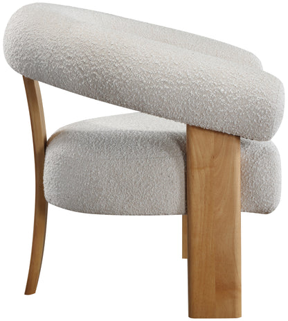 Mackenzie Cream Boucle Fabric Accent Chair Cream