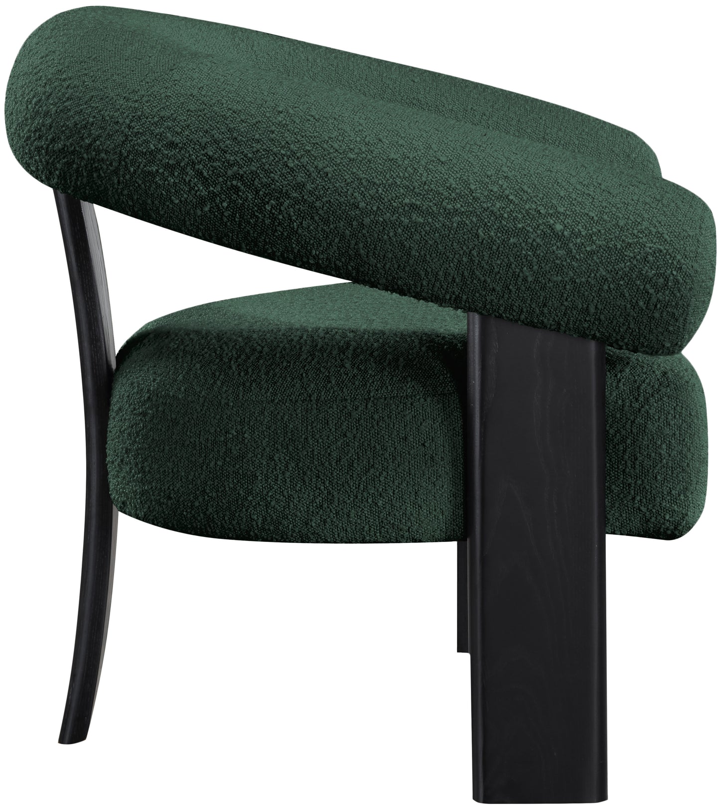 mackenzie green boucle fabric accent chair green