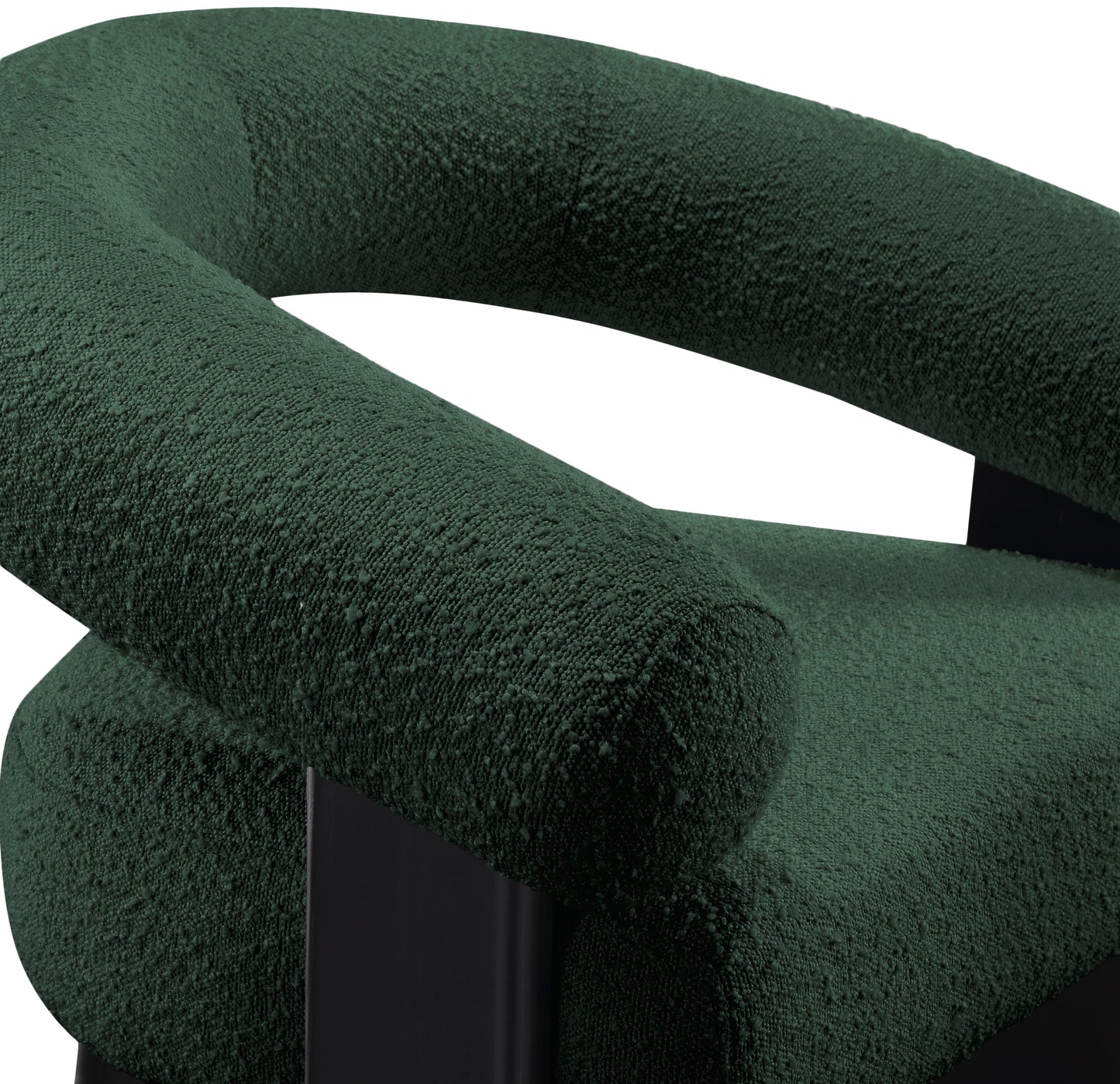 mackenzie green boucle fabric accent chair green