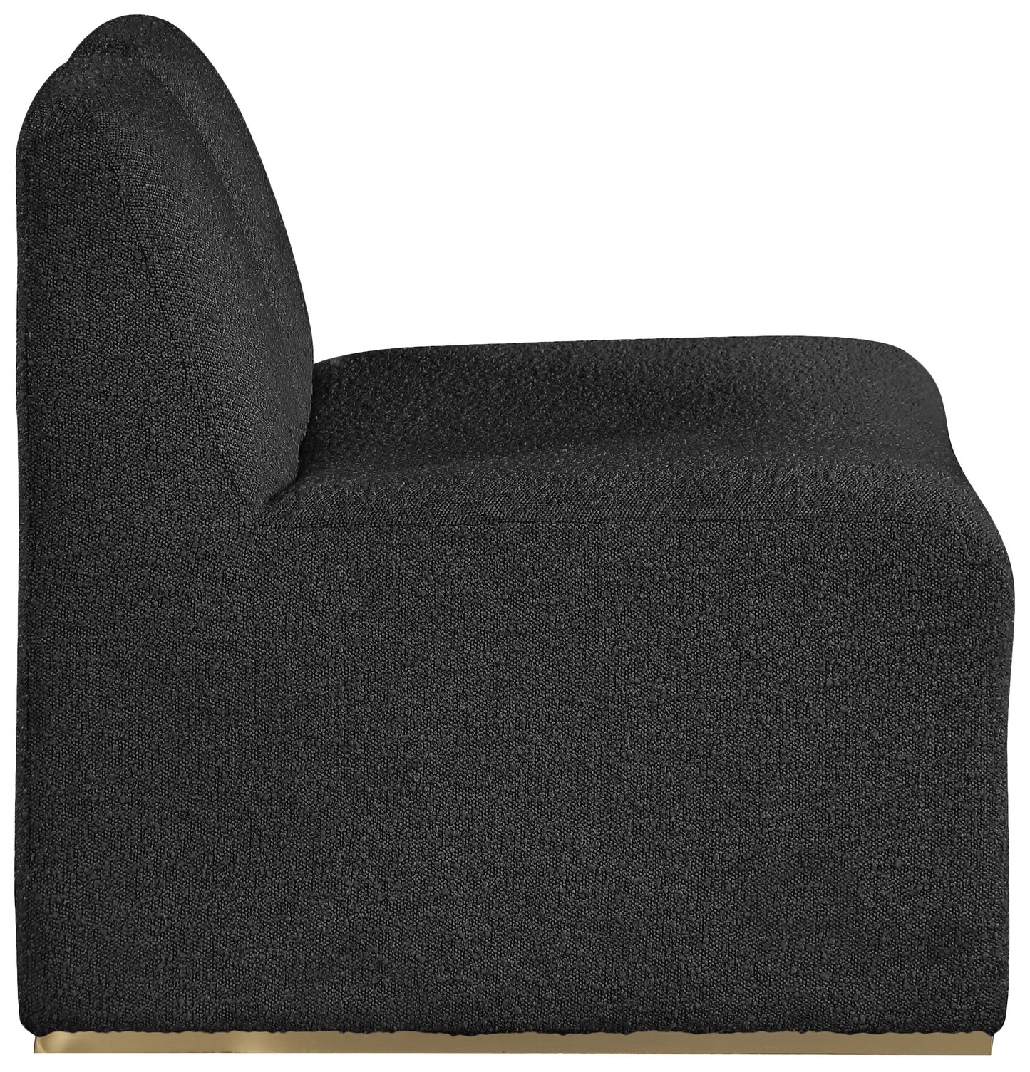 johanna black boucle fabric accent chair black