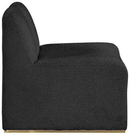 Johanna Black Boucle Fabric Accent Chair Black