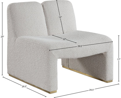 Johanna Cream Boucle Fabric Accent Chair Cream