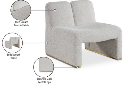 Johanna Cream Boucle Fabric Accent Chair Cream