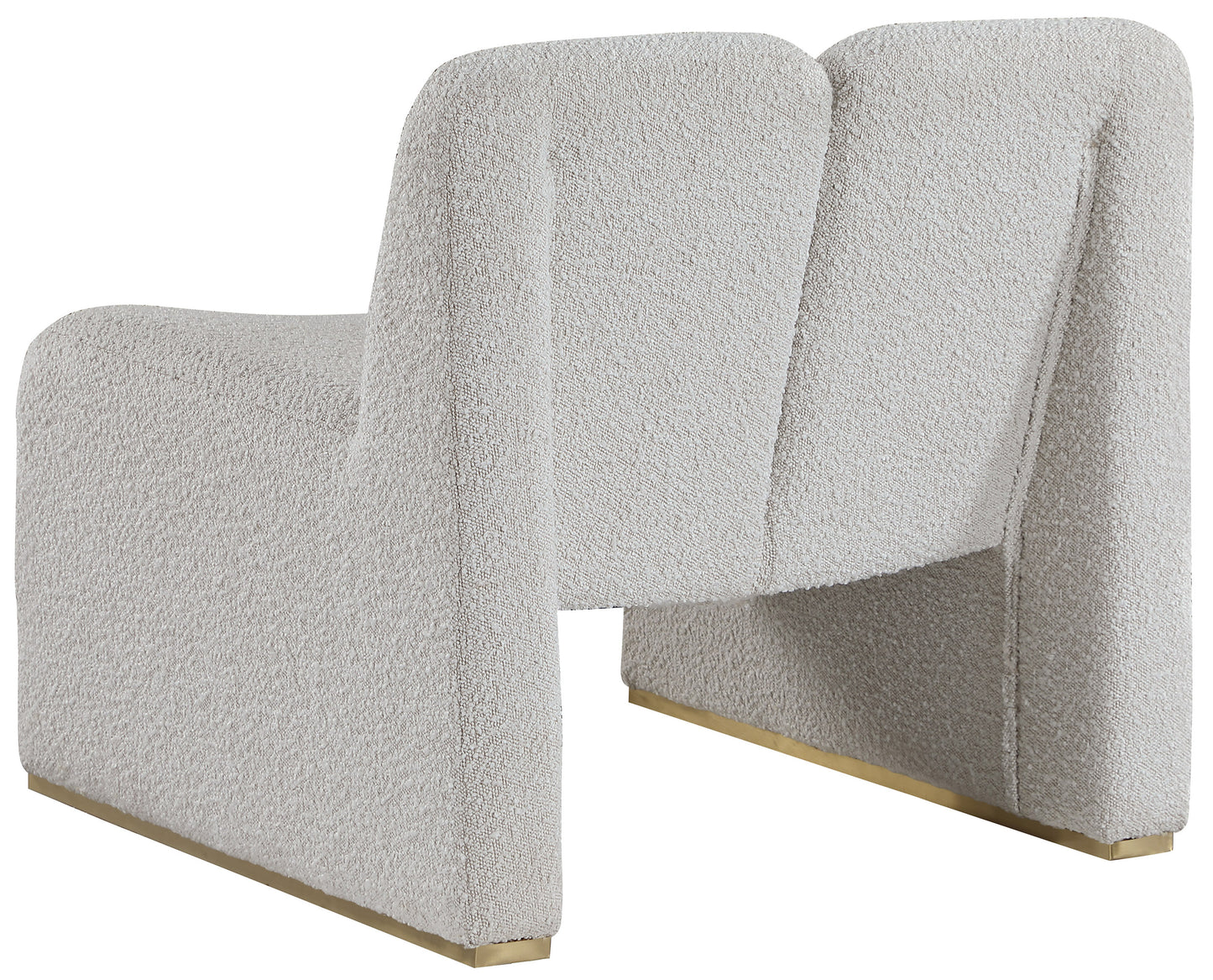 johanna cream boucle fabric accent chair cream