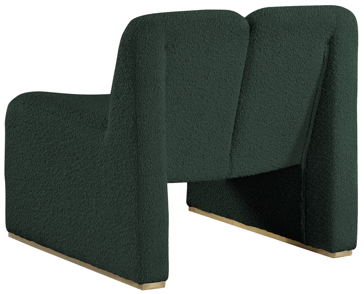 johanna green boucle fabric accent chair green