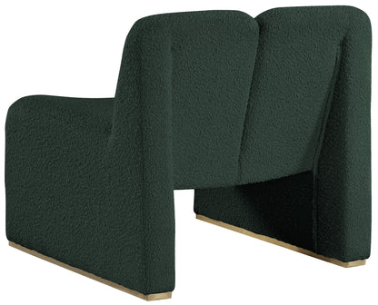 Johanna Green Boucle Fabric Accent Chair Green