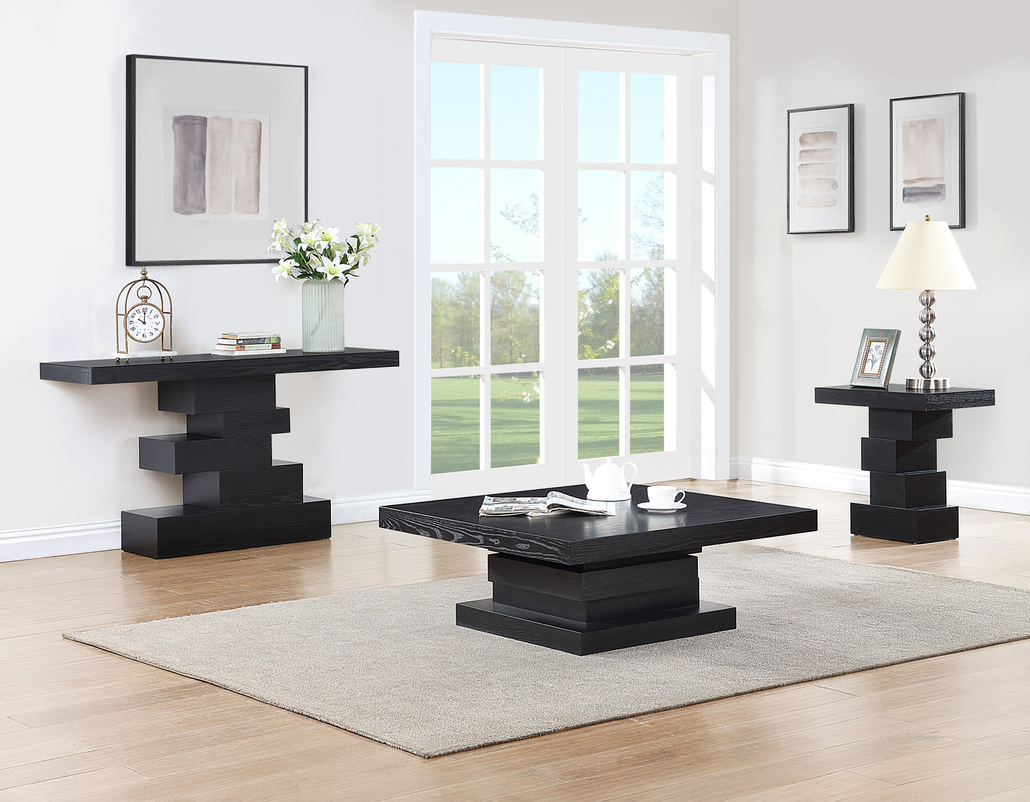 tremblay black coffee table ct