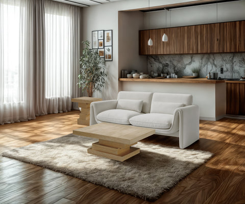 Vale Natural Ash Veneer Coffee Table, 1 Piece