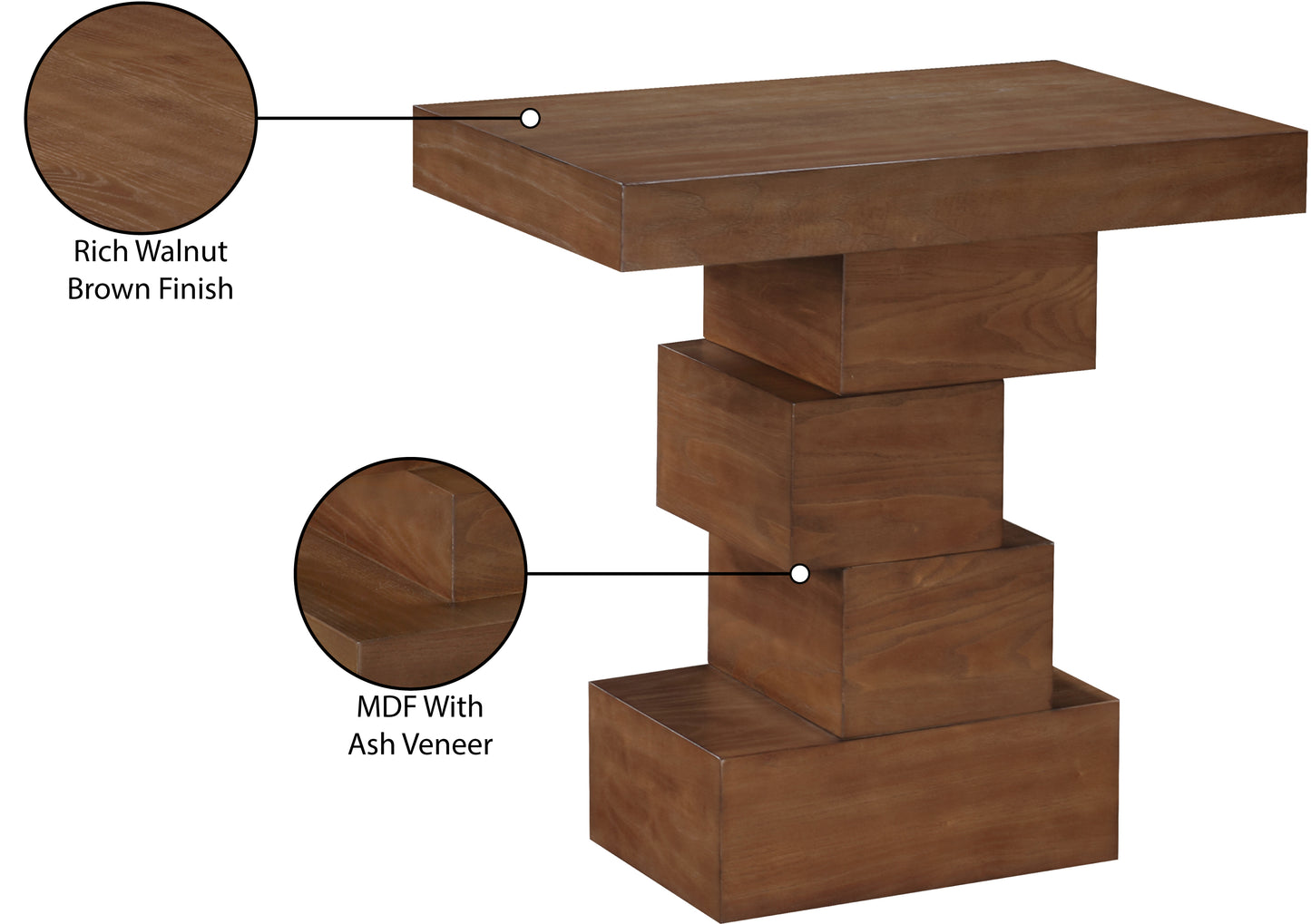 tremblay walnut end table et