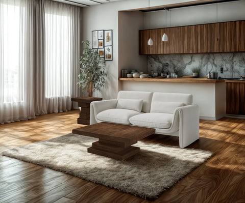 Vale Walnut Ash Veneer End / Side Table, 1 Piece