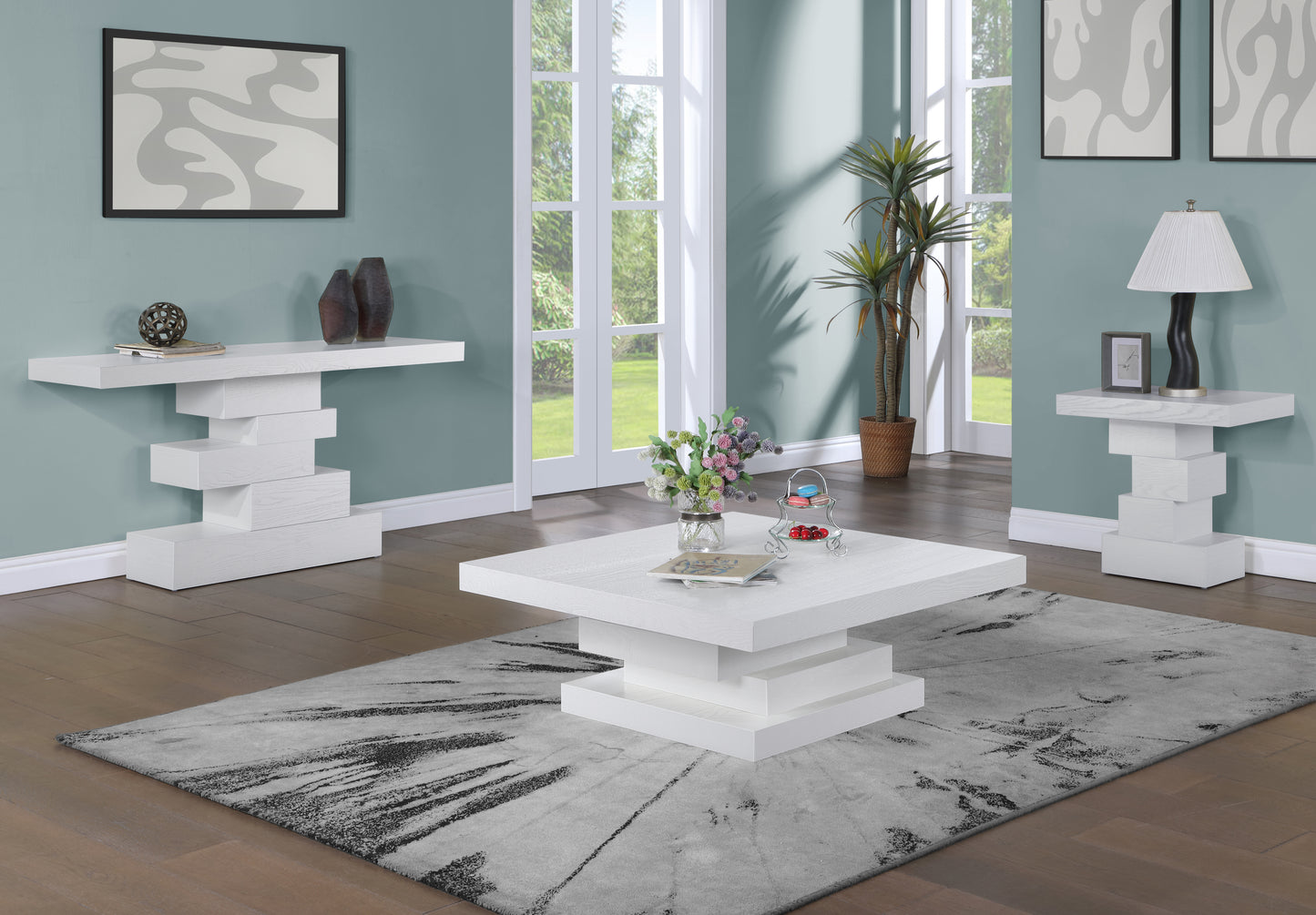 tremblay off-white coffee table ct