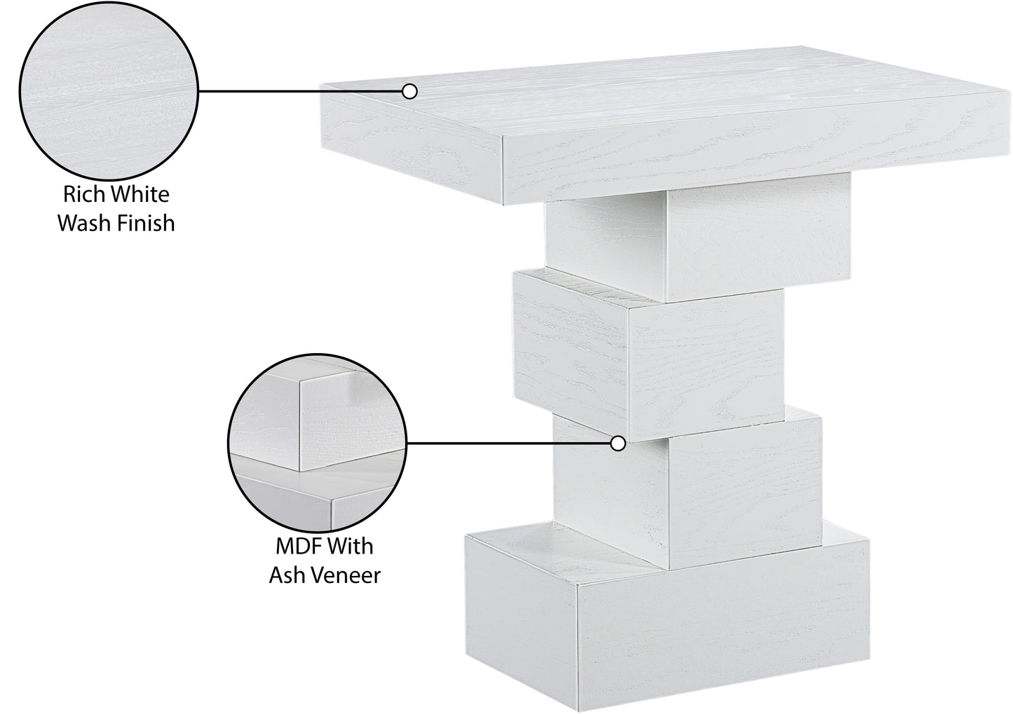 tremblay off-white end table et