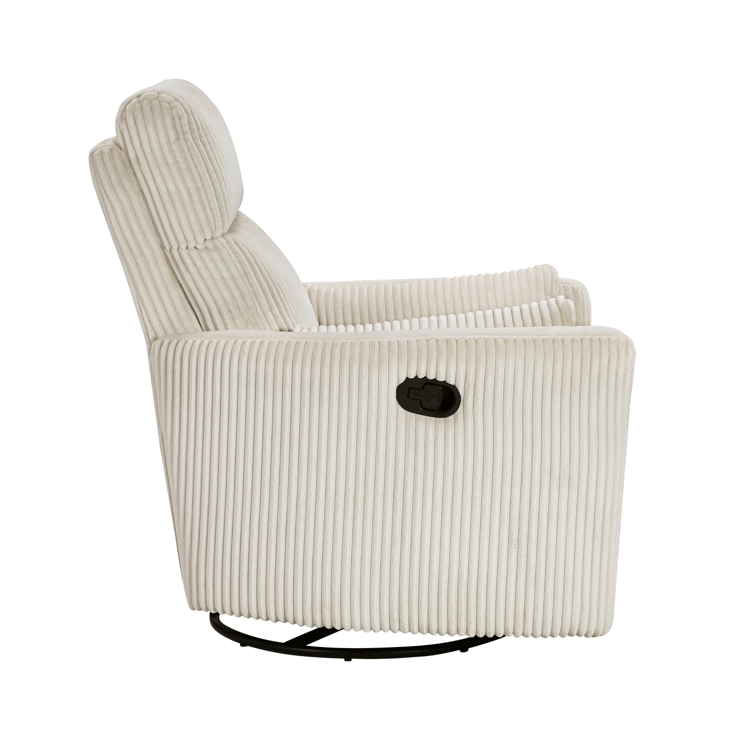 360 swivel glider recliner cream