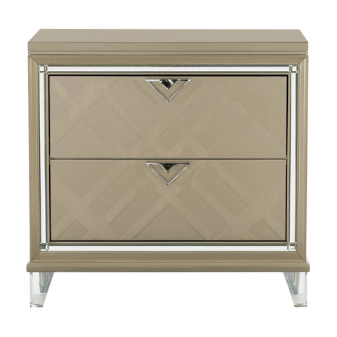 Hancock NIGHT STAND, ACRYLIC LEG