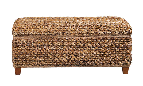 Bartole Hand-Woven Banana Leaf Storage Trunk AmberAmber