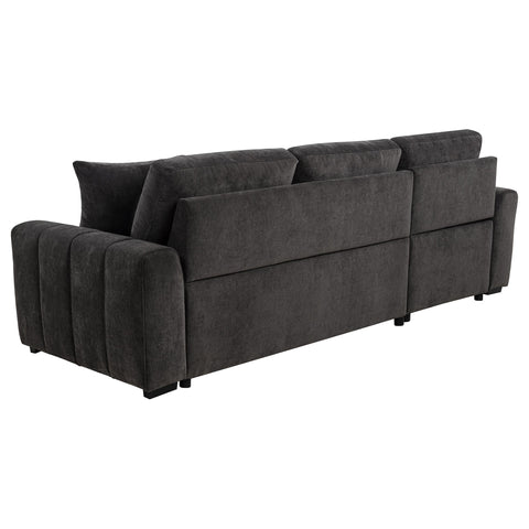 Hagen Upholstered Sleeper Sectional Sofa LAF Chaise Grey