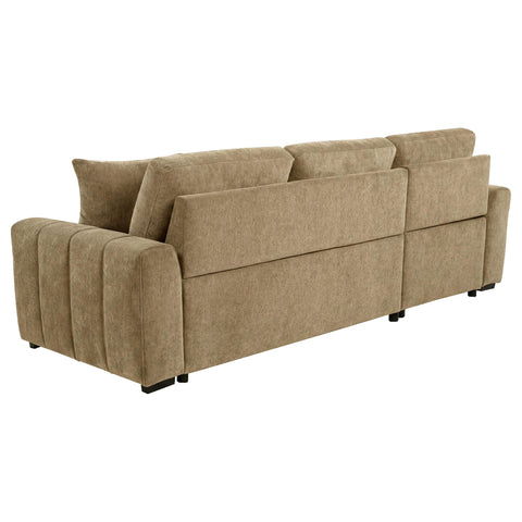 Hagen Upholstered Sleeper Sectional Sofa LAF Chaise Camel