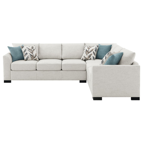 Crestmore Chenille Upholstered Sleeper Sectional Sofa GreigeGreige
