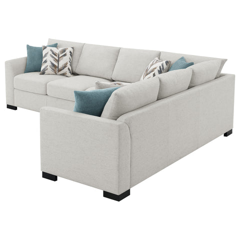 Crestmore Chenille Upholstered Sleeper Sectional Sofa GreigeGreige