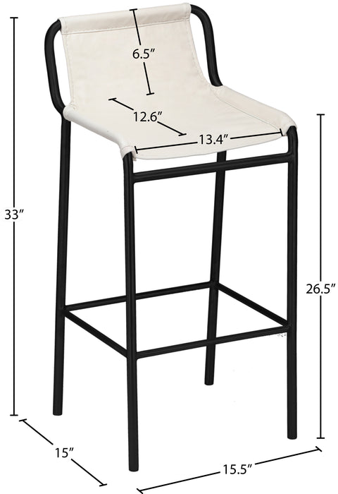 Rita Cream Faux Leather Counter Stool C