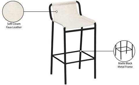 Rita Cream Faux Leather Counter Stool C