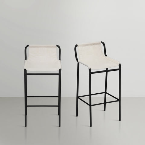 Rita Cream Faux Leather Counter Stool C