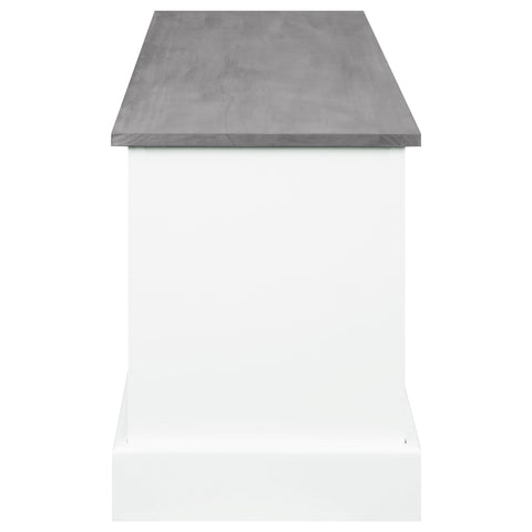 Abelardo 3-drawer Storage Bench White and Weathered GreyGrey