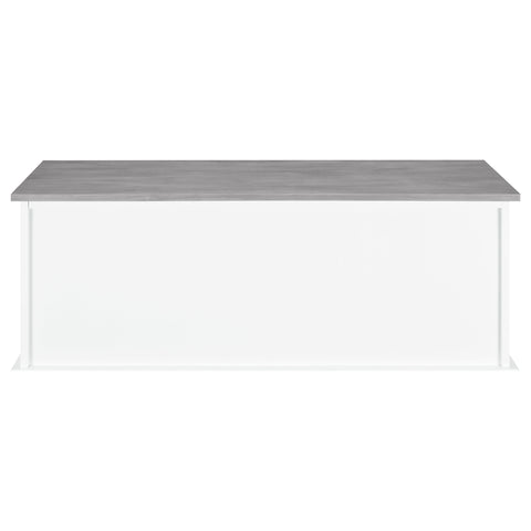 Abelardo 3-drawer Storage Bench White and Weathered GreyGrey