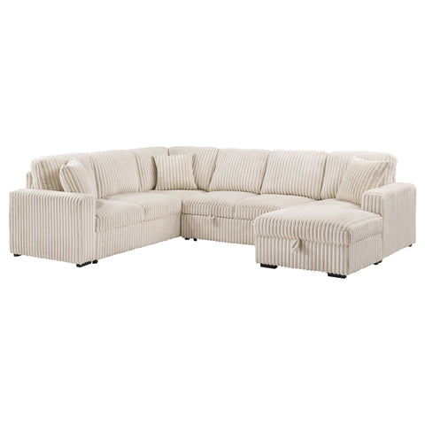 Sabat Sleeper Sectional Sofa Storage Chaise Camel