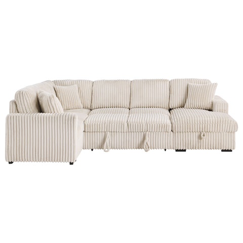 Sabat Sleeper Sectional Sofa Storage Chaise Camel