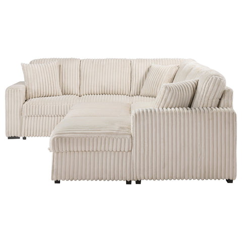 Sabat Sleeper Sectional Sofa Storage Chaise Camel