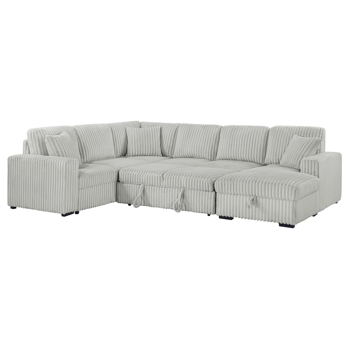 sabat sleeper sectional sofa storage chaise grey