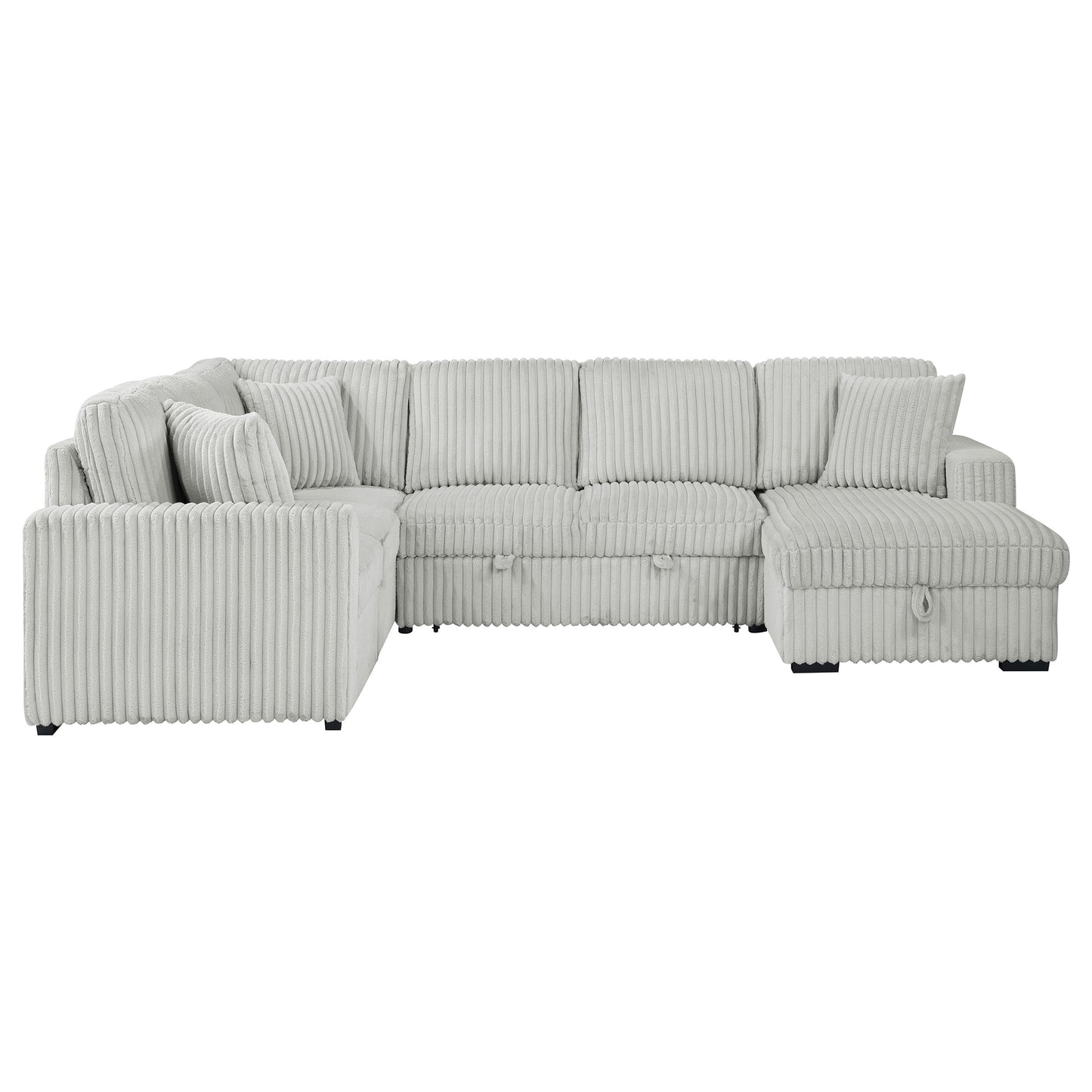 sabat sleeper sectional sofa storage chaise grey