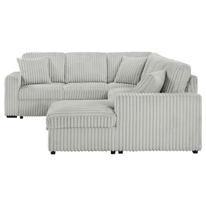 Sabat Sleeper Sectional Sofa Storage Chaise Grey